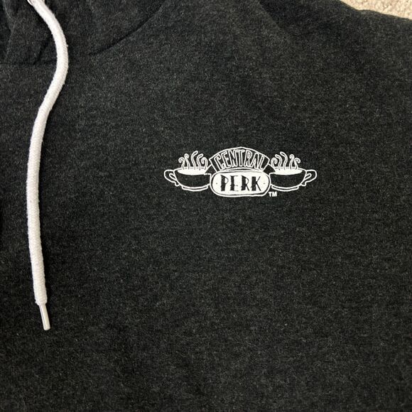Friends Television Series Hoodie Womens Medium Gray Central Perk Menu Ladies - Picture 5 of 10